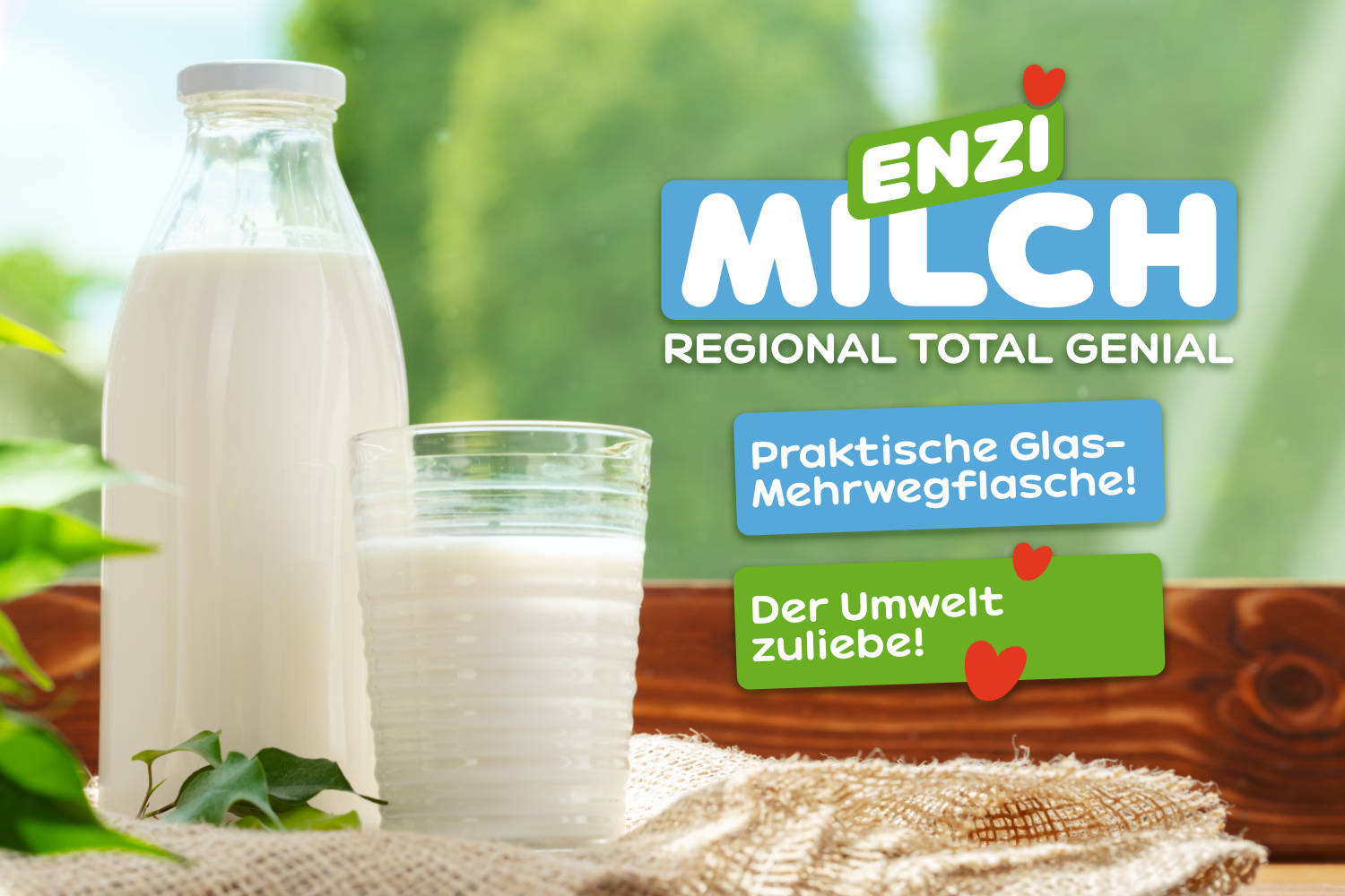 Köstliche Enzi Milch zum Frühstück, mmmh lecker.